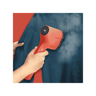 Vaporizador Tefal Pure Pop removendo rugas de camisa, Sistema de almofadas dupla face do vaporizador, viaja com o Tefal Pure Pop na mala - Twisted Media