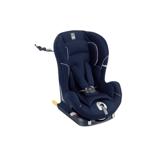 Cadeirinha Cam Viaggiosicuro azul-marinho instalada em carro com ISOFIX - Twisted Media
