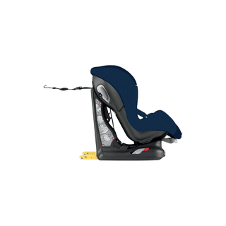 Cadeirinha Cam Viaggiosicuro azul-marinho instalada em carro com ISOFIX - Twisted Media