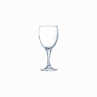 Conjunto de 6 taças de vinho Luminarc Elegance 19cl dispostas sobre uma mesa posta.