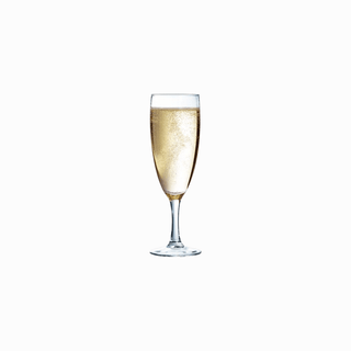 Conjunto de 6 taças de champanhe Luminarc Elegance Flute 17cl em fundo elegante.