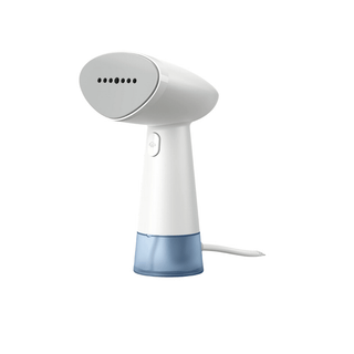 Ferro a vapor compacto, leve e eficiente, com tanque de água removível e luz indicadora.