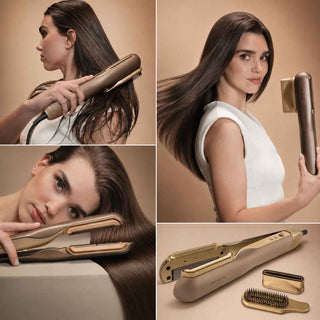 Alisador de Cabelo a Ar AirLisse 2in1 ForceDry Champagne Cecotec - Twisted Media