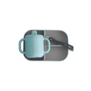 BEABA Conjunto Aprendizagem Silicone Azul - Twisted Media