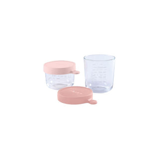 BEABA Conjunto de 2 Potes de Vidro 150ml e 250ml  - Twisted Media 