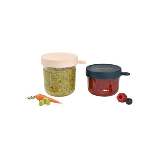 BEABA Conjunto de 2 potes de vidro 150/250 ml - Twisted Media