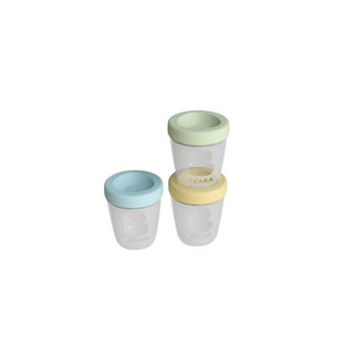 BÉABA Conjunto de 3 Recipientes de Silicone 200ml - Twisted Media 