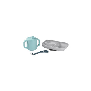 BEABA Conjunto de Aprendizagem em Silicone Azul  - Twisted Media 