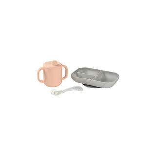 BEABA Conjunto de Aprendizagem em Silicone Rosa  - Twisted Media 