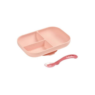 BEABA Prato de Ventosa Silicone + Colher - Twisted Media 
 
