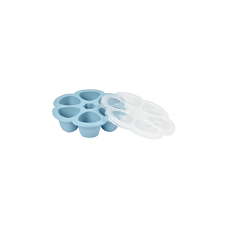 BEABA Recipiente Multiporções em Silicone Azul 6x90ml - Twisted Media