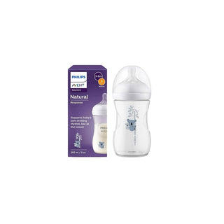 Biberão Philips Avent Natural Response 260 ml – Deco Coala, Fluxo Médio T3 - Twisted Media 