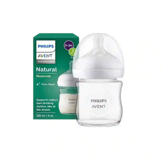 Biberão Philips Avent Natural Response 120 ml Tetina T2 Vidro - Twisted Media