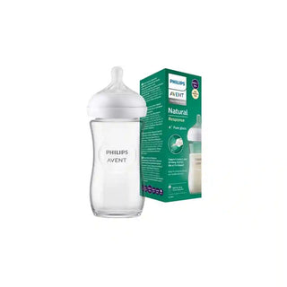 Biberão Philips Avent Natural Response 240 ml Tetina T3 Vidro - Twisted Media