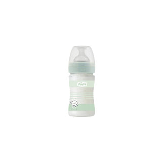 Biberão de Vidro Chicco Well-Being 150 ml Fluxo Normal (0m+) - Twisted Media 