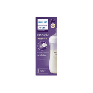Biberão Philips Avent Natural Response 330 ml Tetina T4 - Twisted Media