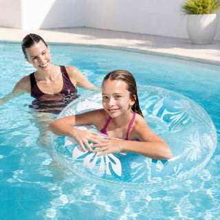 Boia Circular Insuflável INTEX Transparente Colorida 91cm - Twisted Media
