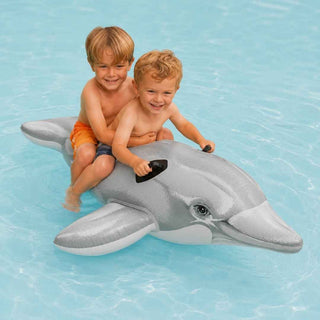 Boia Inflável Golfinho INTEX Infantil 201x76cm com Alças - Twisted Media