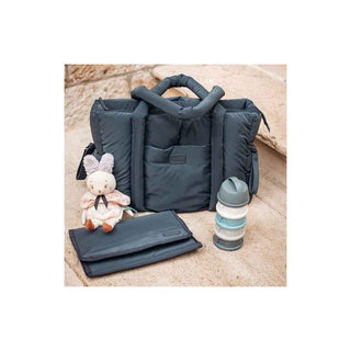 Bolsa de Fraldas Béaba Puffy Paris Cinza Mesclado Escuro 25L - Twisted Media 