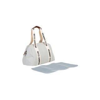 Bolsa para Fraldas Childhome Mommy Club Signature em Lona Branco - Twisted Media 