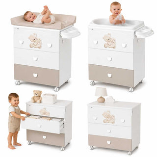 CAM Cômoda Trocador e Banheira Bear On The Moon - Twisted Media 