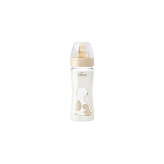 CHICCO Biberão de vidro 240ml Fluxo normal - Twisted Media 