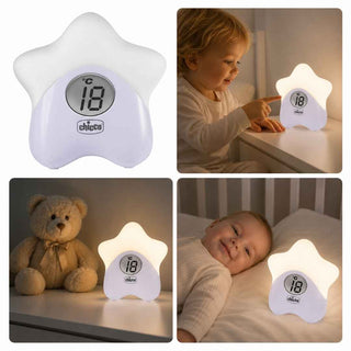 CHICCO Luz Noturna com Termómetro Star - Twisted Media 