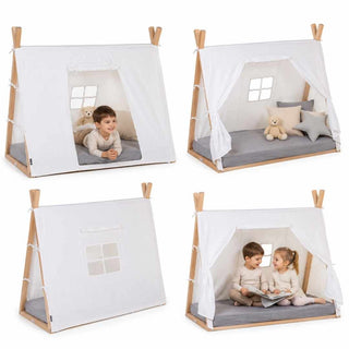 CHILDHOME Capa para Cama Tipi 70x140 cm Branca - Twisted Media 
