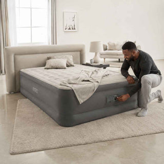 Cama Insuflável Casal INTEX PremAire com Bomba Elétrica Integrada - Twisted Media