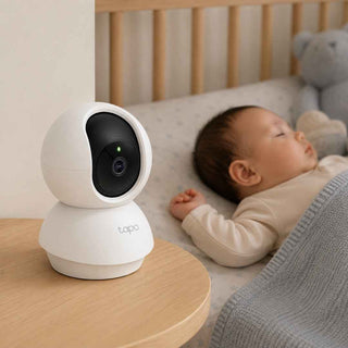 Câmara de Vigilância Tapo Inteligente 2K 360° com Deteção de Choro de Bebé - Twisted Media