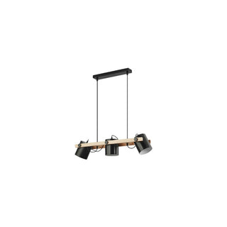 Candeeiro Braytron CLS 3xE27 Madeira e Preto - Twisted Media