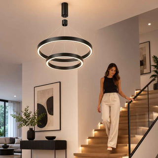 Candeeiro Pendente LED Lina 65W 3 em 1 Preto - Twisted Media