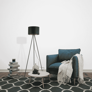Candeeiro de Pé Decorativo Preto E27