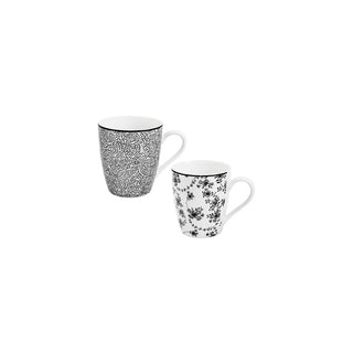 Caneca com Asa Ibili Armonia Preta 360ml em Porcelana - Twisted Media
