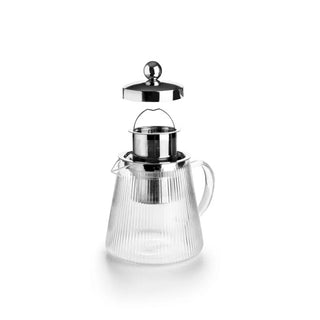 Chaleira de Vidro Elegante 800ml com Filtro em Aço Inoxidável - Twisted Media
