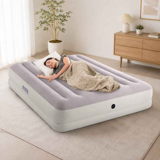 Colchão Insuflável Casal INTEX Dura-Beam Prestige Mid-Rise Queen com Bomba USB - Twisted Media