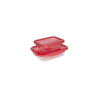 Conjunto Pyrex Cook Go 2 Tigelas de Vidro com Tampa 0,8L e 1,7L - Twisted Media