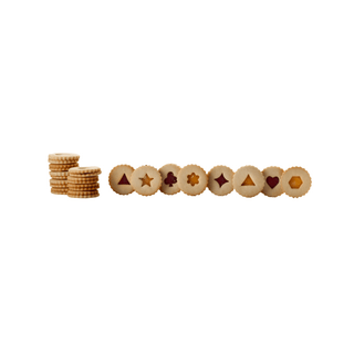 Conjunto de 8 Cortadores Linzer Clássicos em Aço Estanhado Twisted Media 