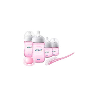 Conjunto de Biberões Philips Avent Natural Anticólica Rosa  - Twisted Media 