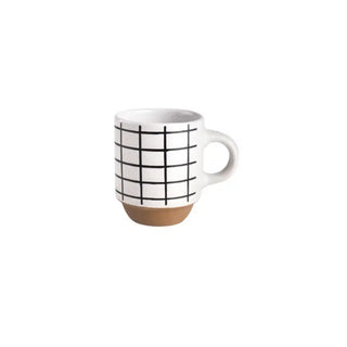 Conjunto de Canecas Ibili 4 Peças 130 ml com Suporte Vertical em Grés Esmaltado - Twisted Media