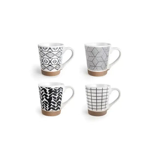 Conjunto de Canecas Ibili 4 Peças 350 ml em Cerâmica Esmaltada - Twisted Media