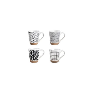 Conjunto de Canecas Ibili 4 Peças 350ml em Cerâmica Esmaltada - Twisted Media