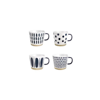 Conjunto de Canecas Ibili Veghel 4 Peças 350 ml em Grés Esmaltado - Twisted Media 