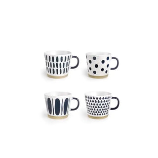 Conjunto de Canecas Ibili Veghel 4 Peças 350 ml em Grés Esmaltado -  Twisted Media