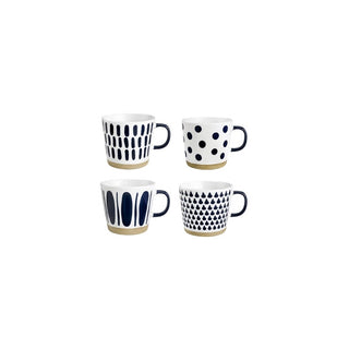 Conjunto de Canecas Ibili Veghel 4 Peças 350ml em Grés Esmaltado  - Twisted Media
