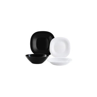 Conjunto de Jantar Luminarc Carine Preto e Branco 19 Peças  - Twisted Media