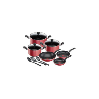 Conjunto de Panelas Tefal 12 Peças Vermelho - Twisted Media