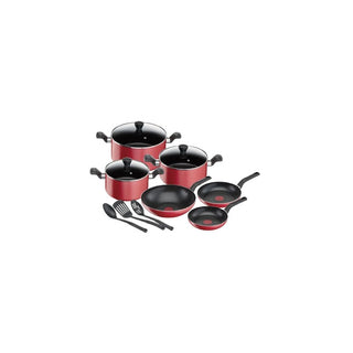 Conjunto de Panelas Tefal Super Cook 12 Peças Vermelho - Twisted Media 
