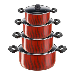 Conjunto de Panelas Tefal Tempo Flame 8 Peças - Twisted Media 