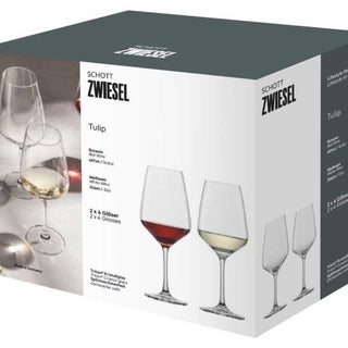 Conjunto de Taças de Vinho Tinto e Branco - 8 Peças em Cristal - Twisted Media 